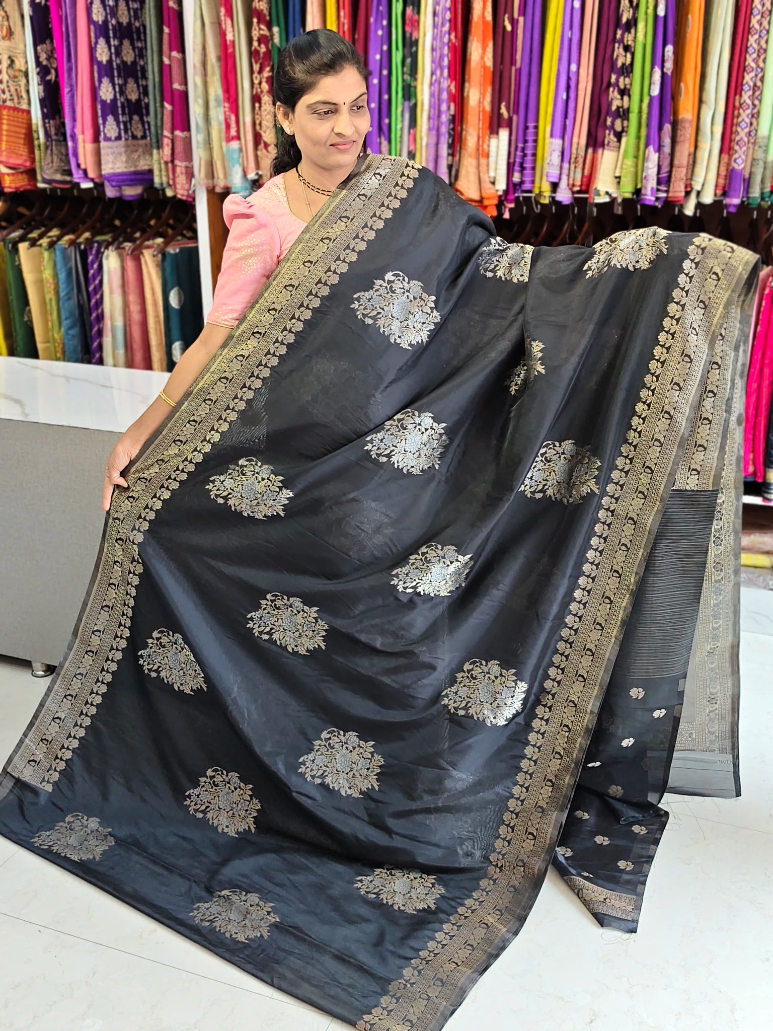 Kathan jute Banarasi saree
