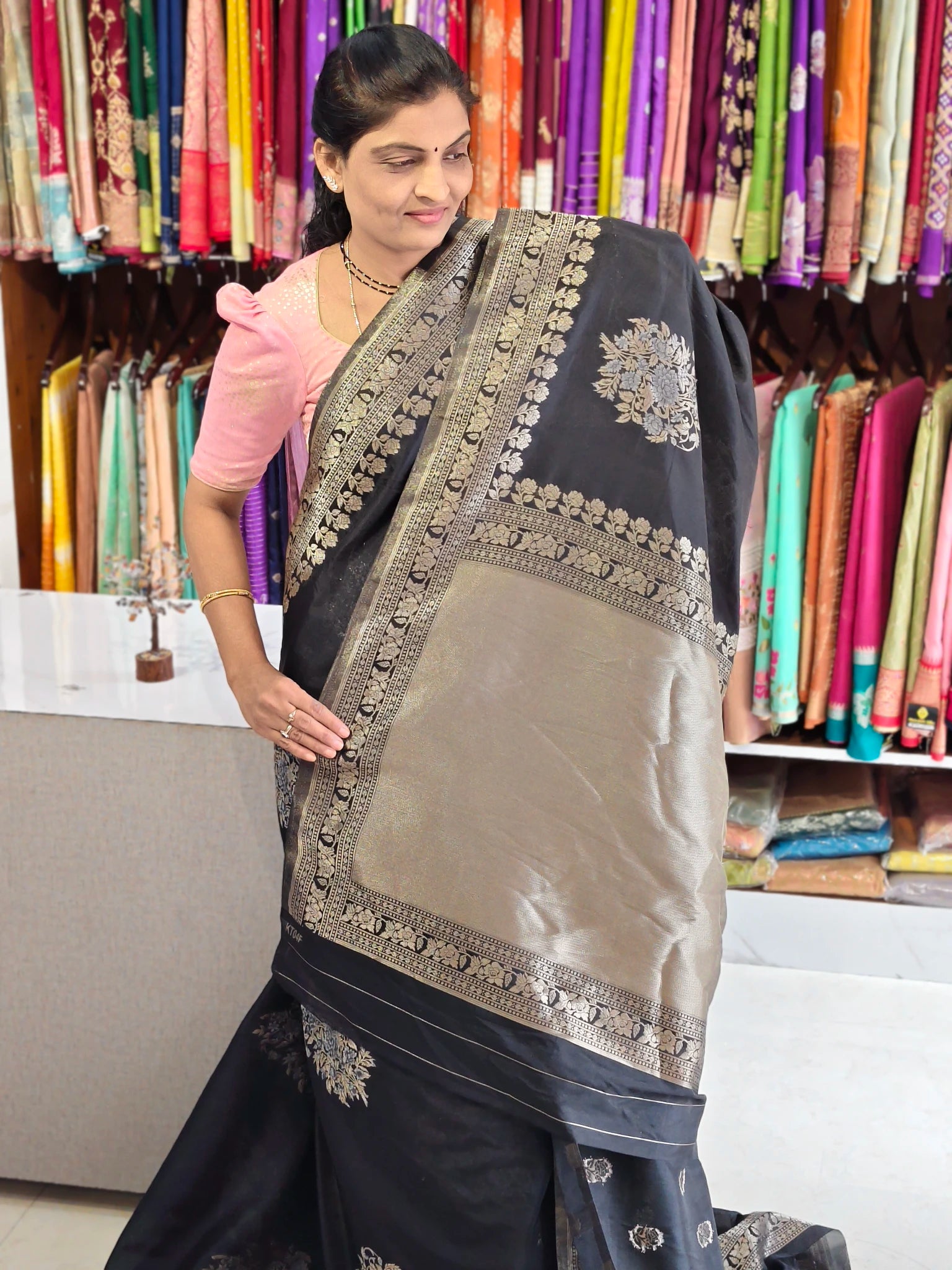 Kathan jute Banarasi saree
