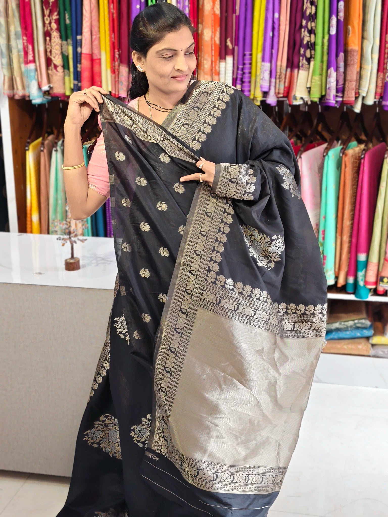 Kathan jute Banarasi saree