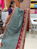 Jute printed saree