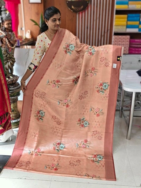 Satin Banarasi saree