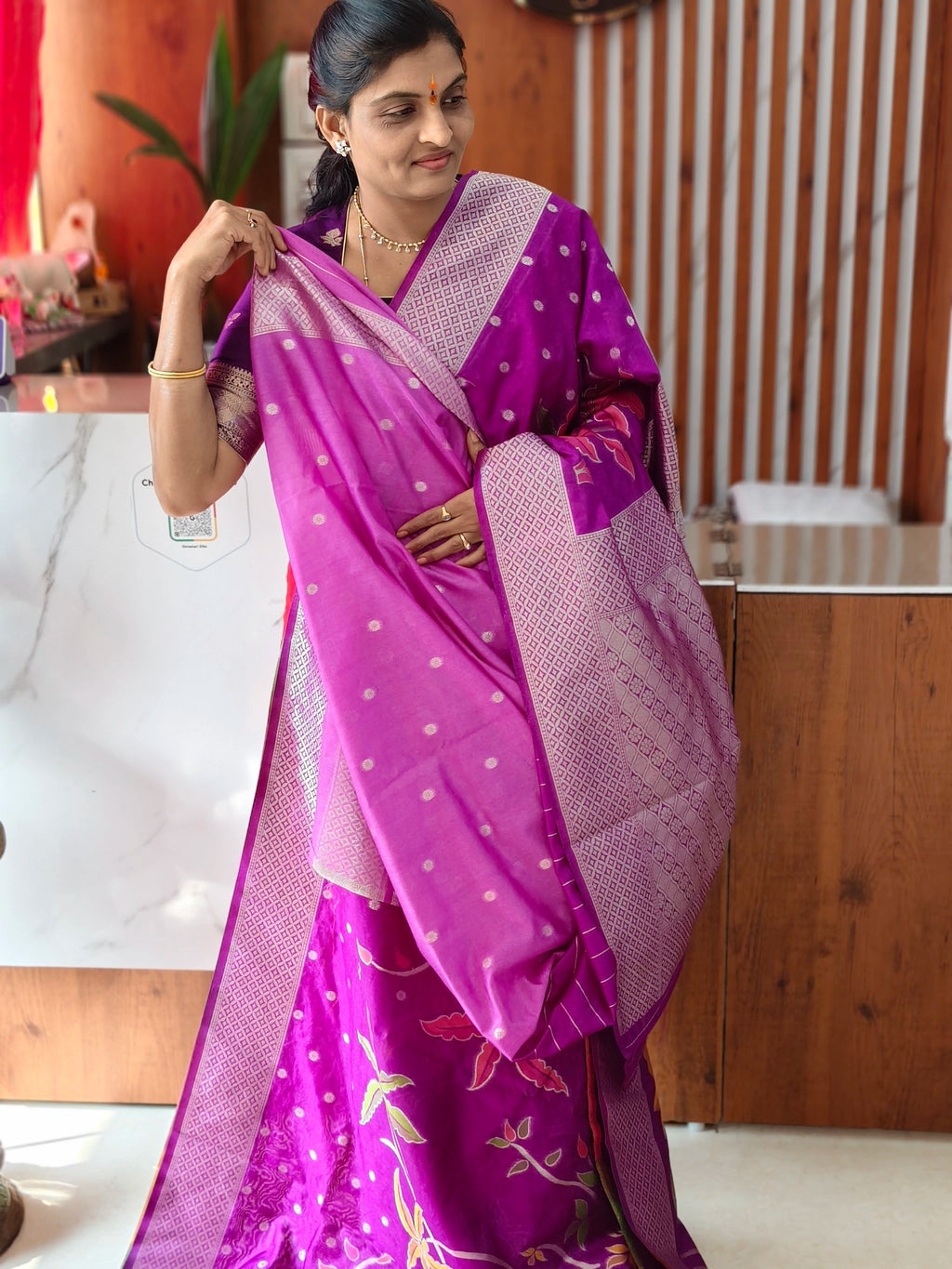 Jute jamdhani saree