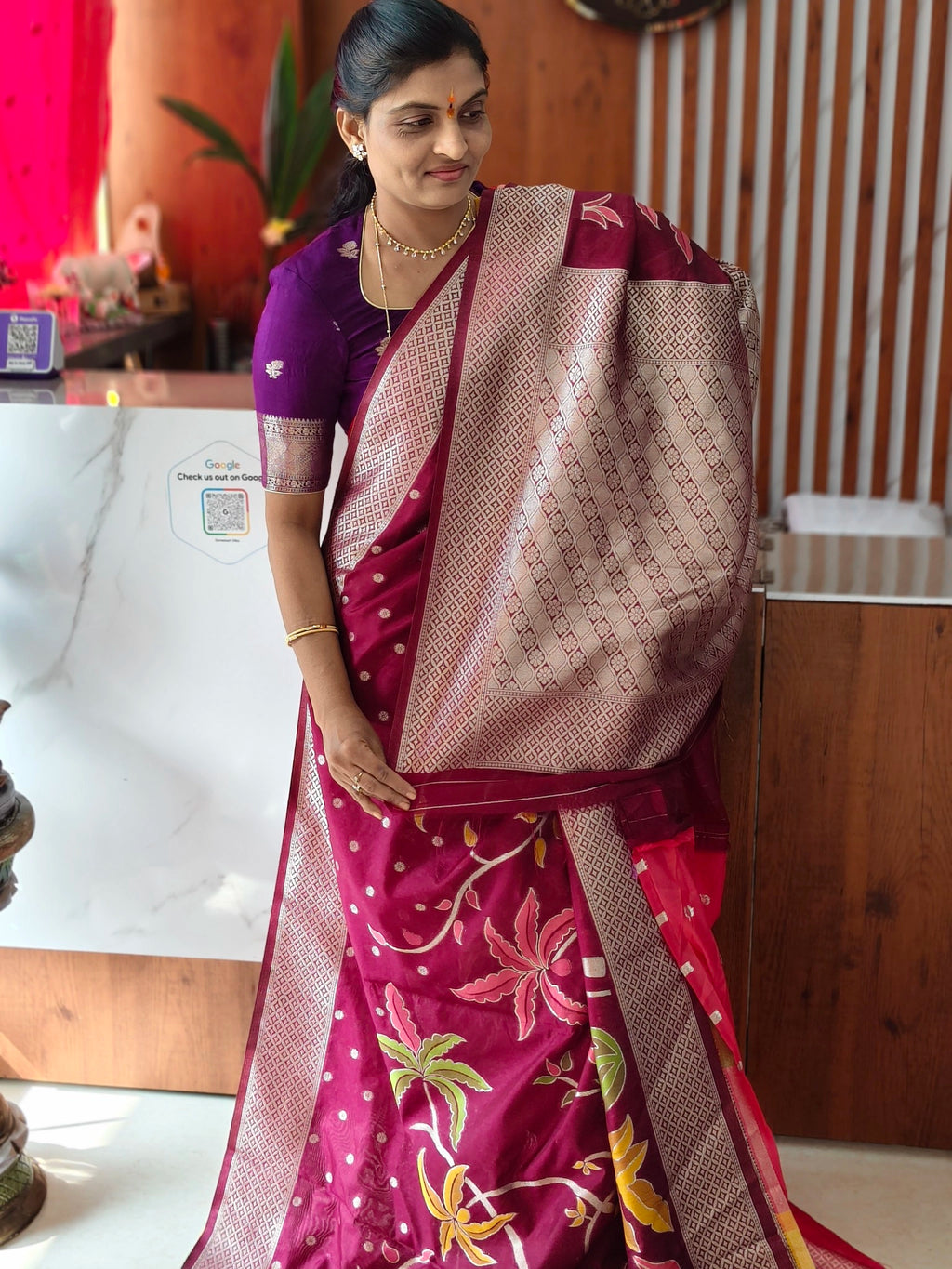 Jute jamdhani saree