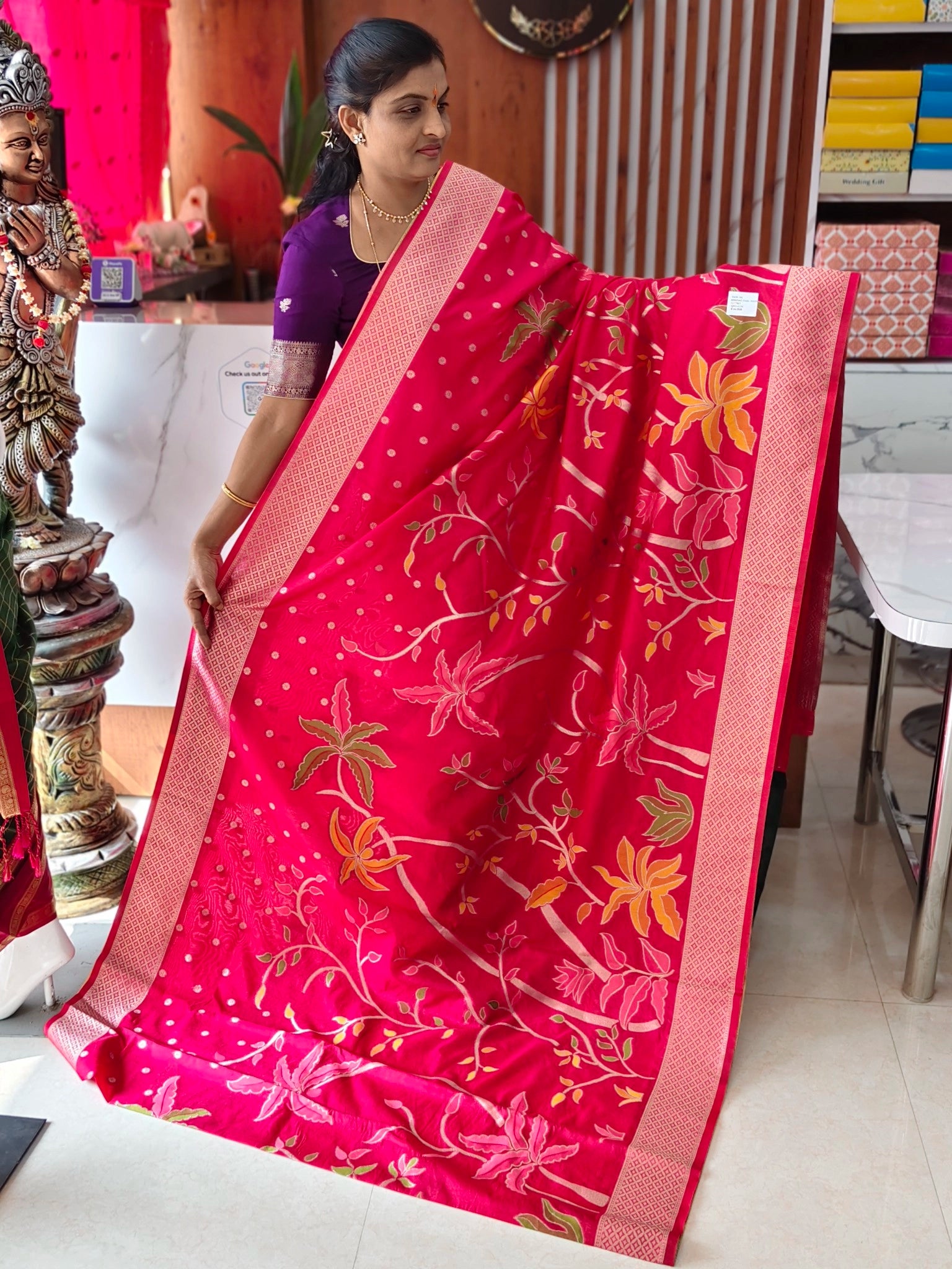 Jute jamdhani saree