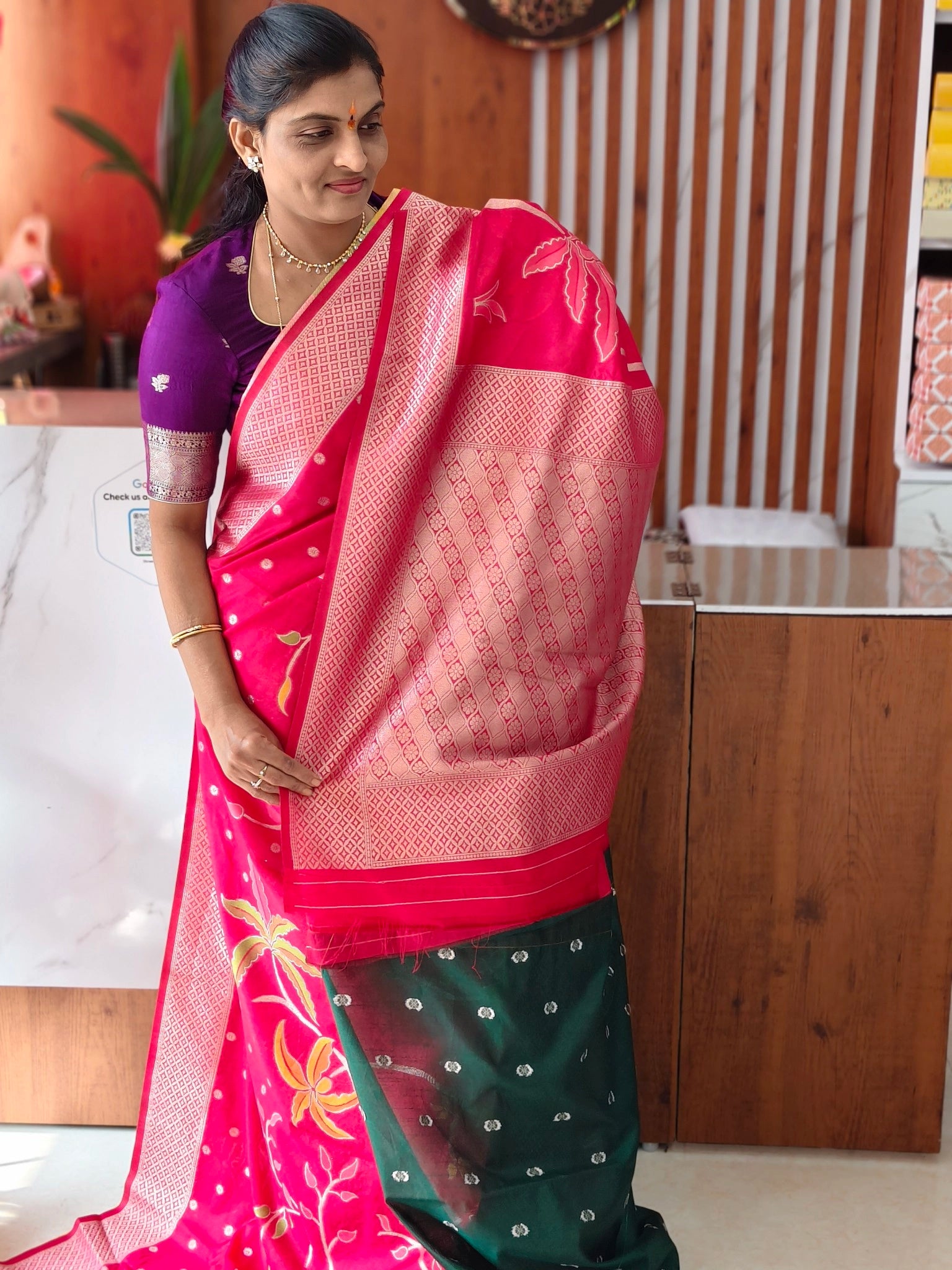 Jute jamdhani saree