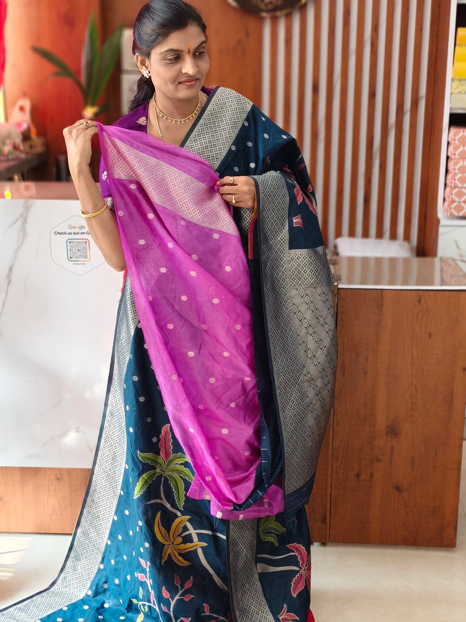 Jute jamdhani saree