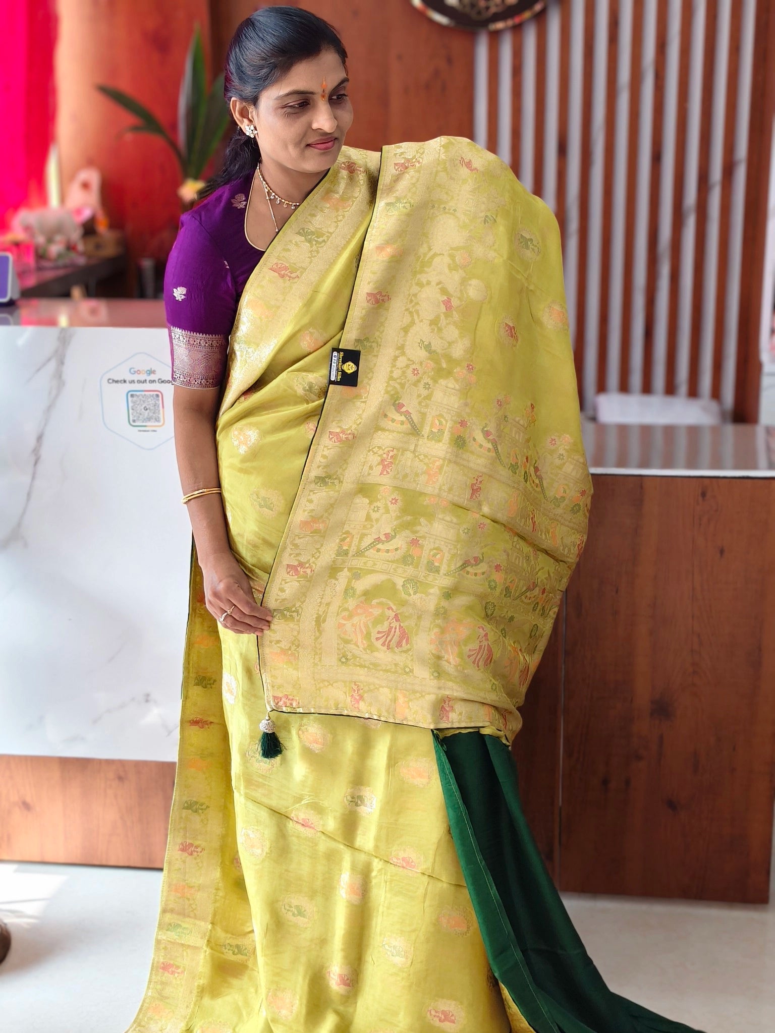 Tussar georgette saree