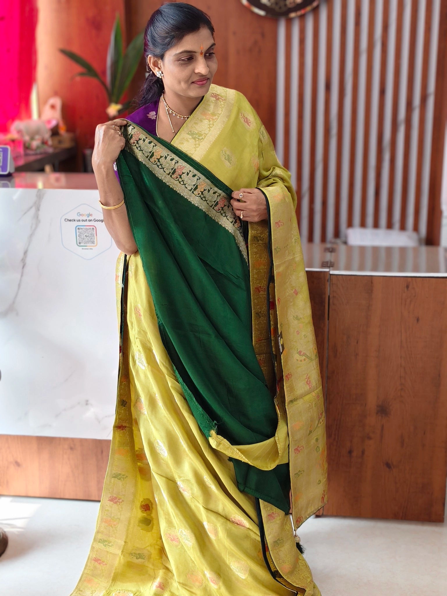 Tussar georgette saree