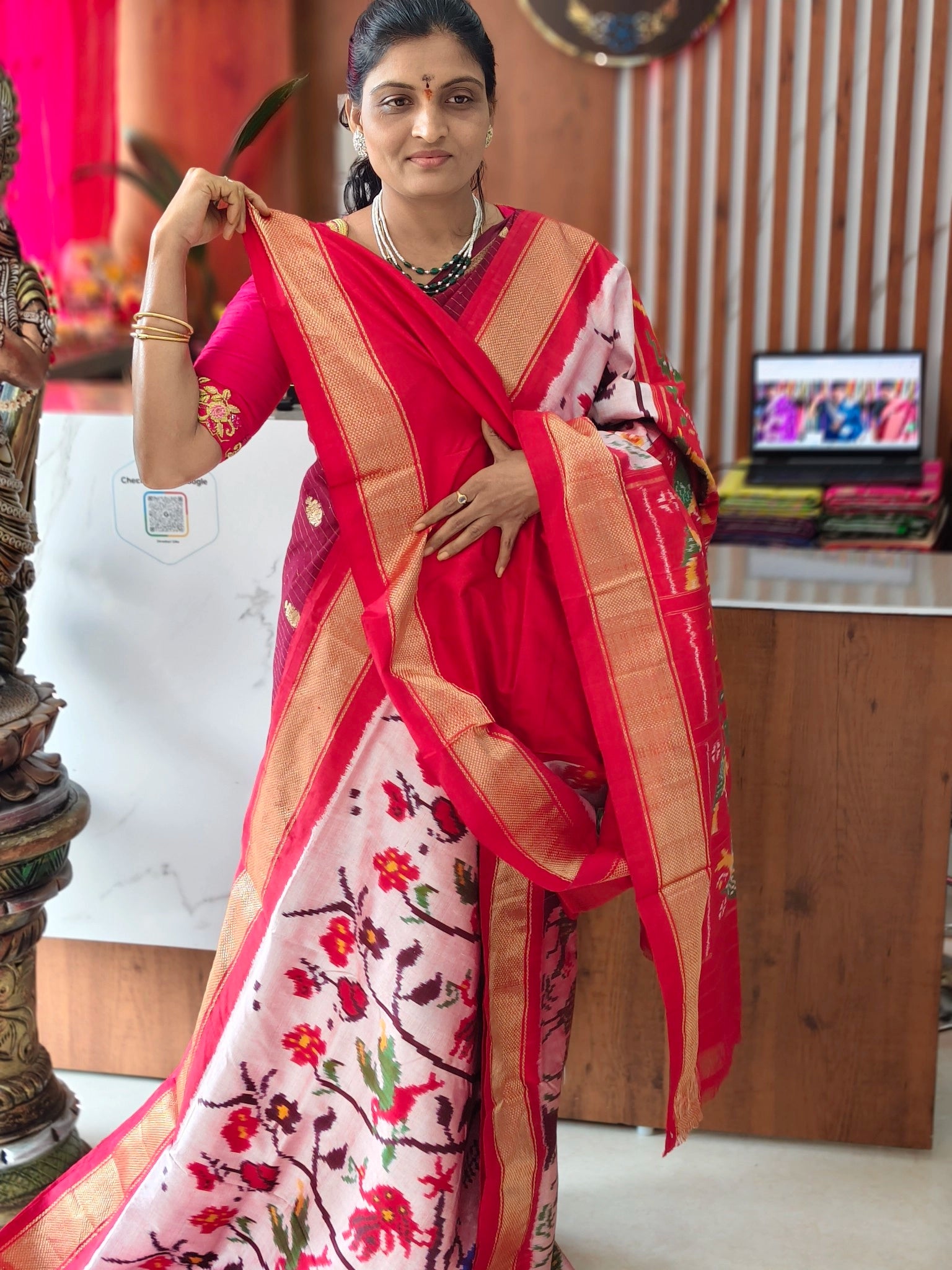 Pochampally pure Madtasu Kadiborder pattu saree