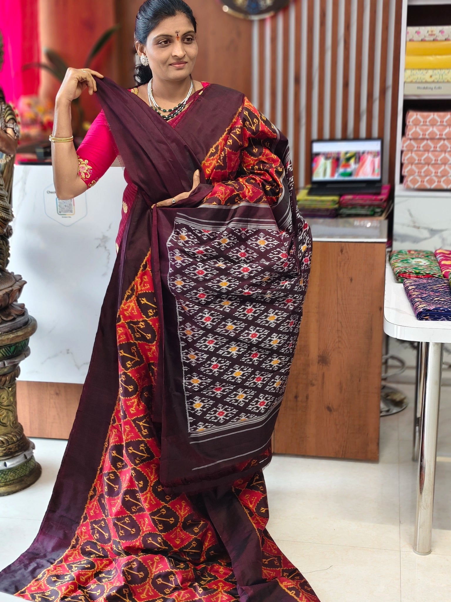 Pochampally pure Combodian pattu saree