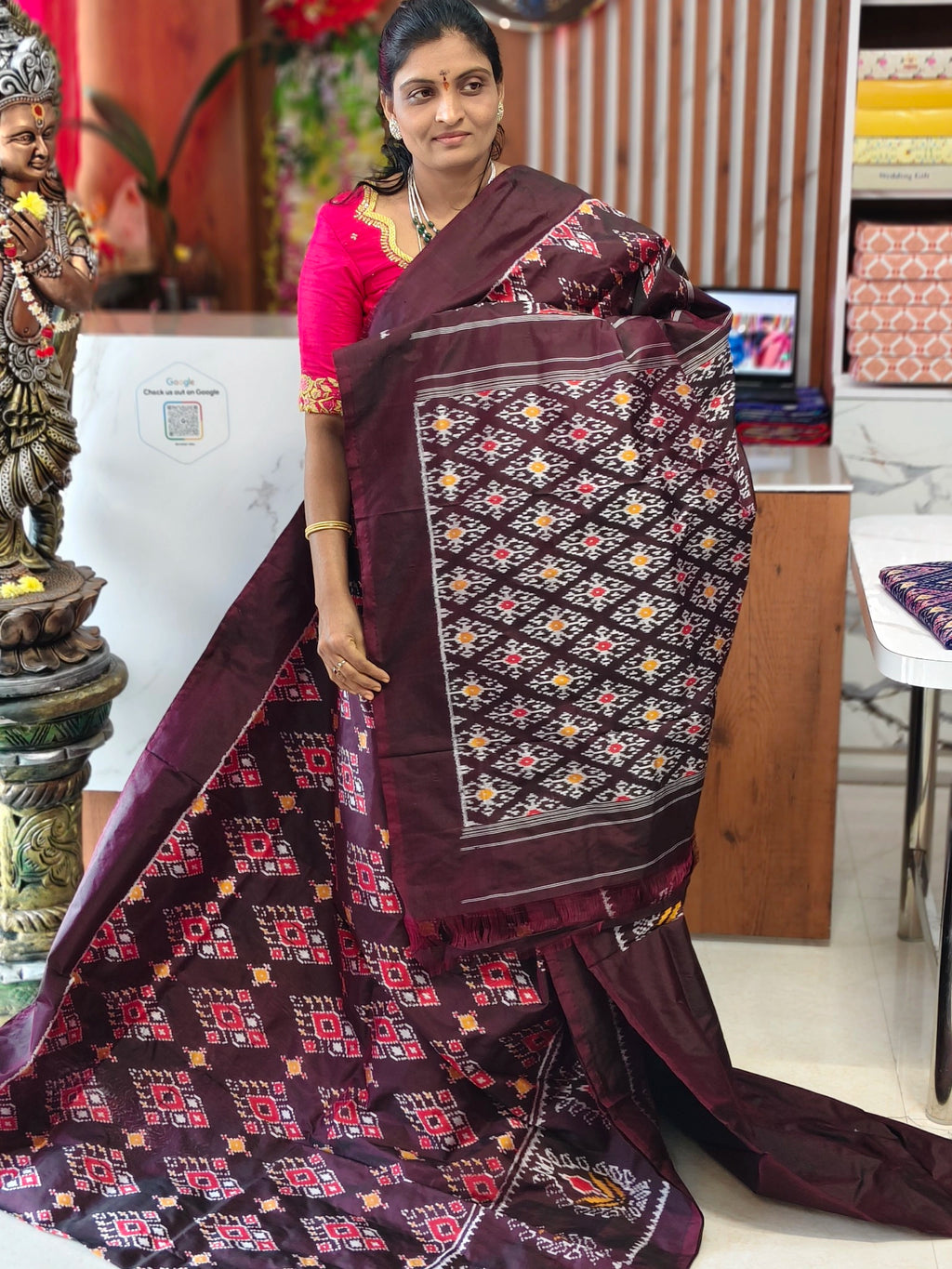 Pochampally pure Combodian pattu saree