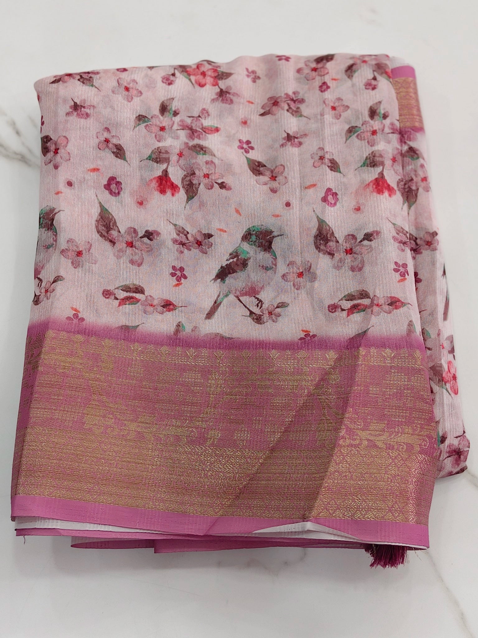 Chinon georgette saree