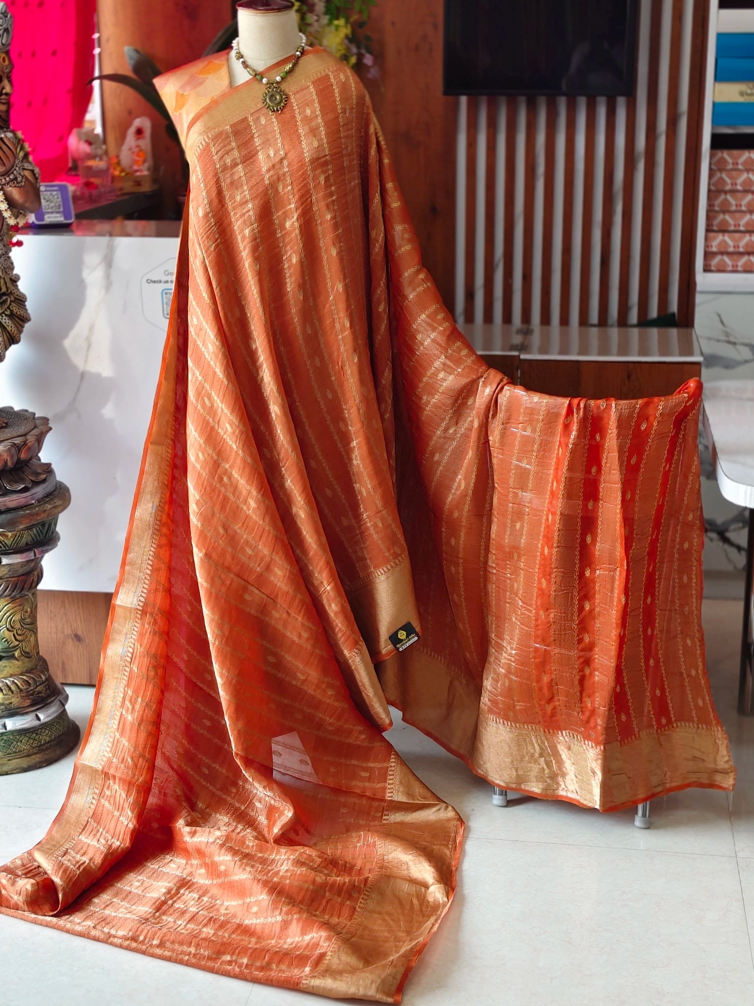 Tissue georgette saree