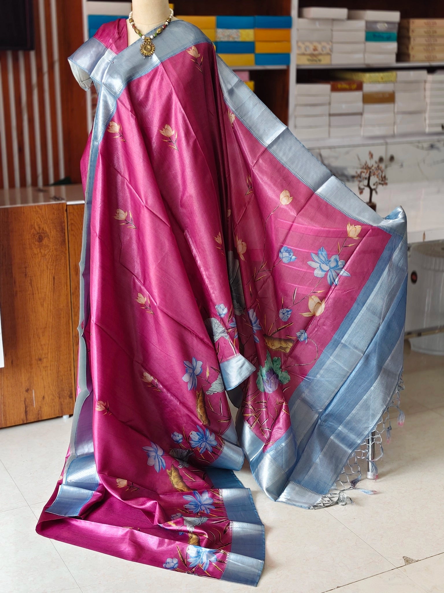 Digital Mangalagiri saree
