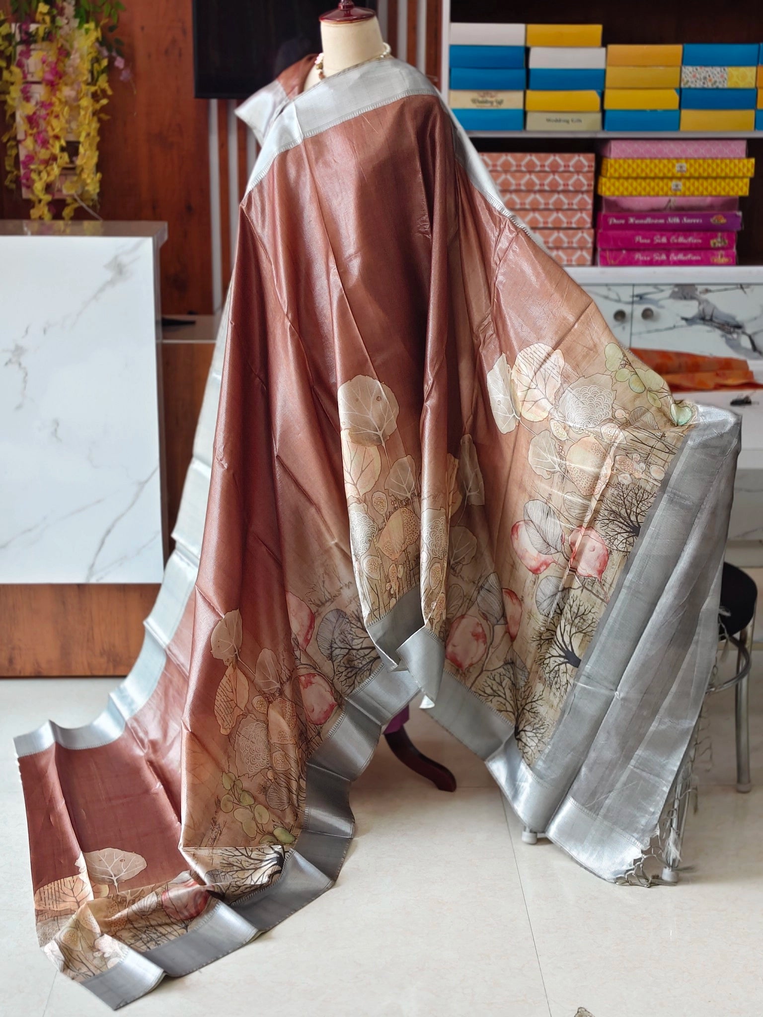 Digital Mangalagiri saree
