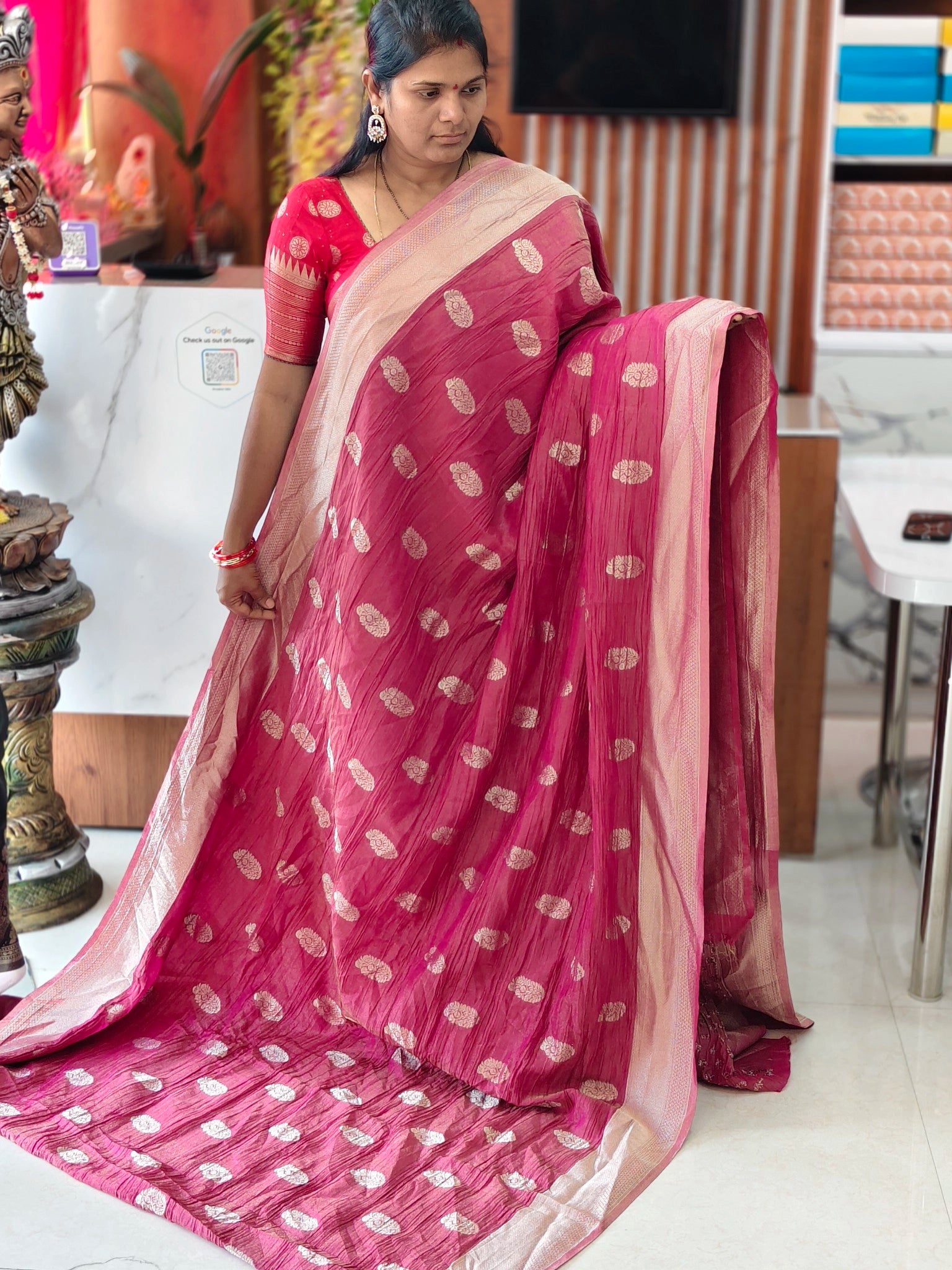 Crush georgette saree