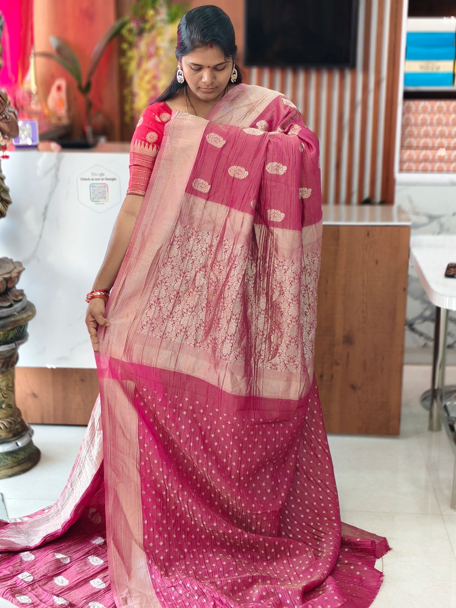 Crush georgette saree