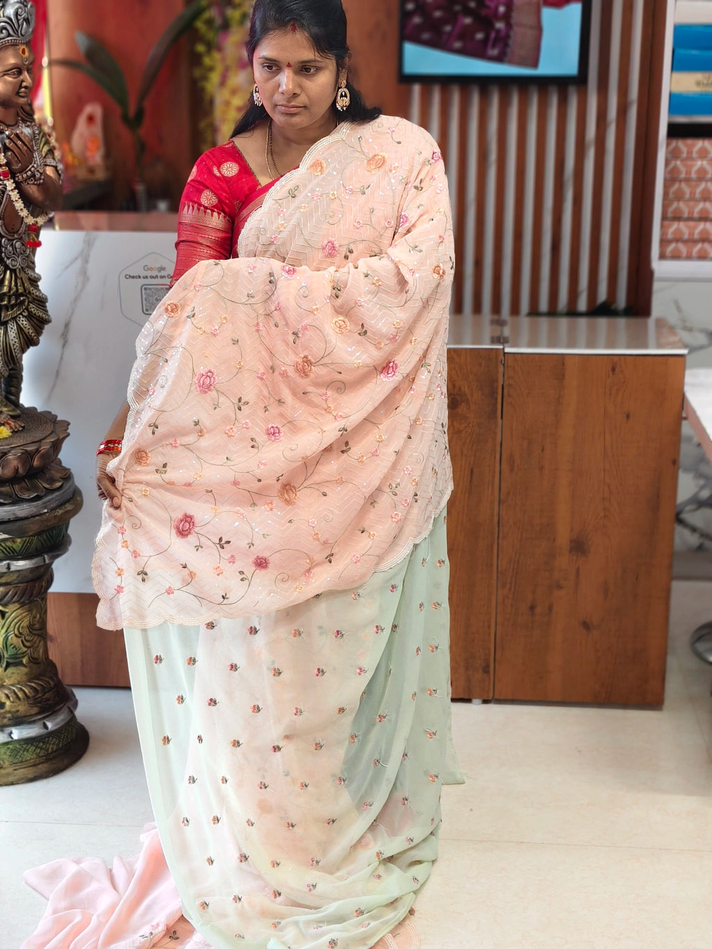 Georgette Work saree