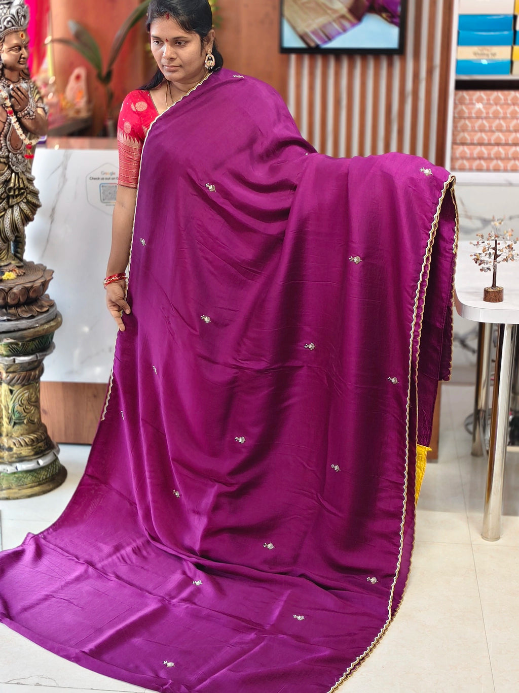 Tussar georgette saree