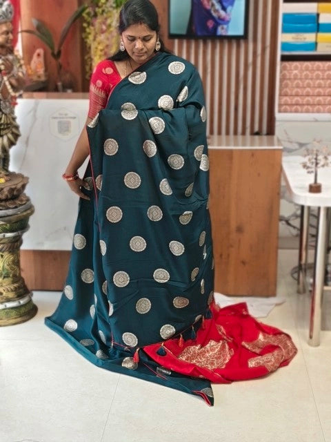 Tussar georgette saree
