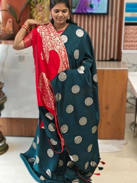 Tussar georgette saree