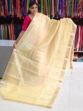 Linen work saree