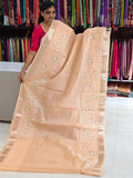Linen work saree
