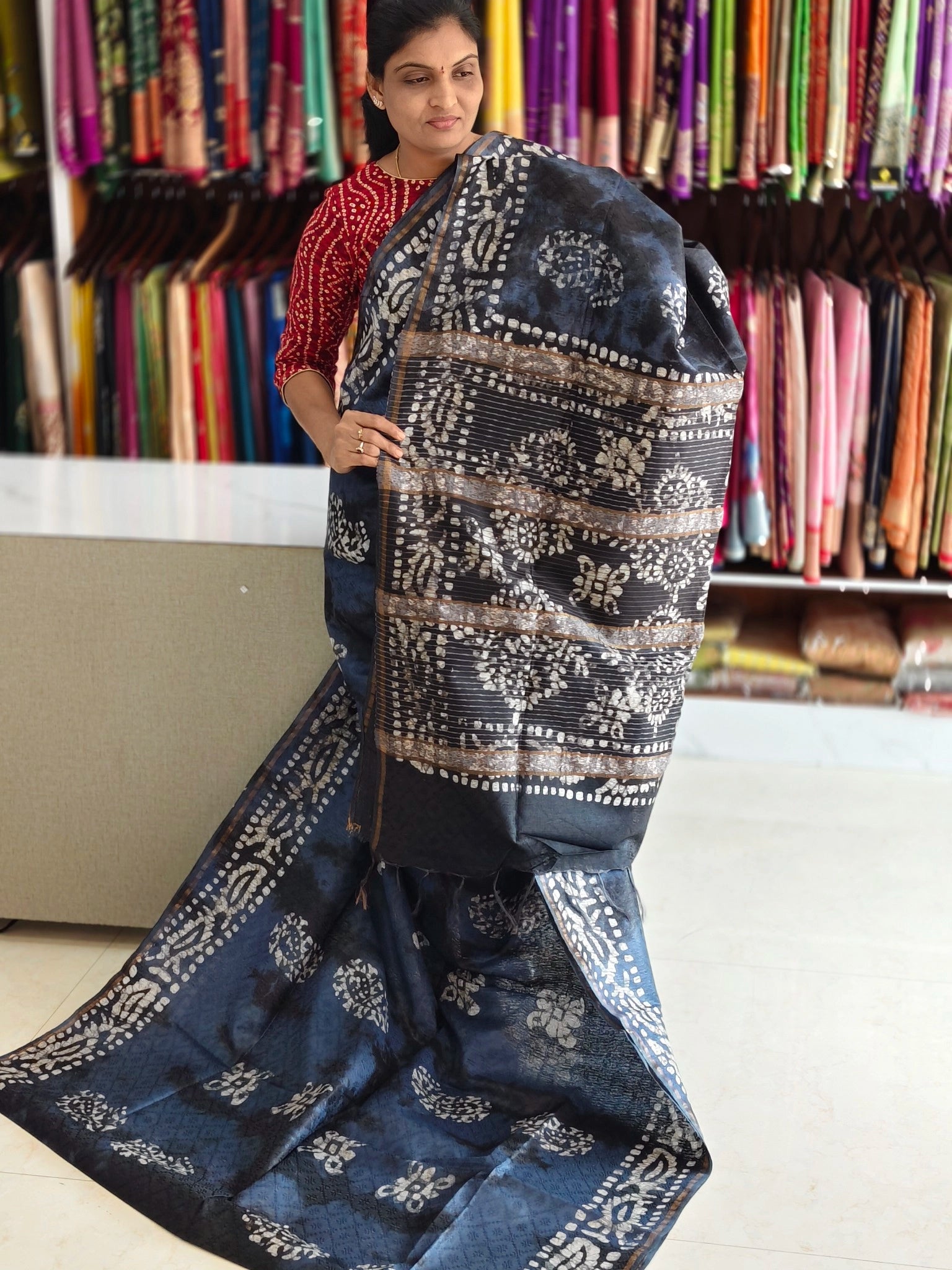 Bothic print saree