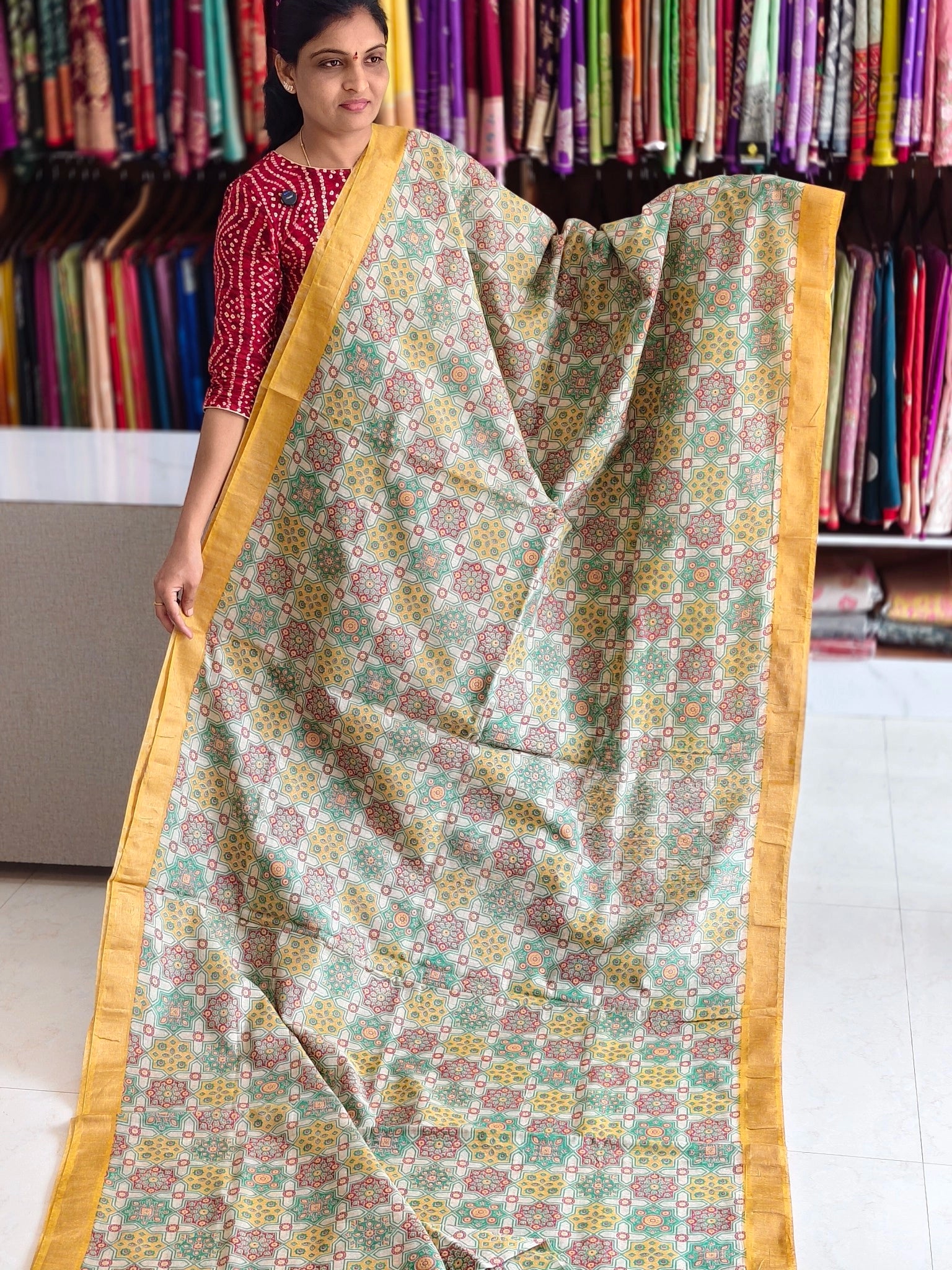 Jute Cotton saree