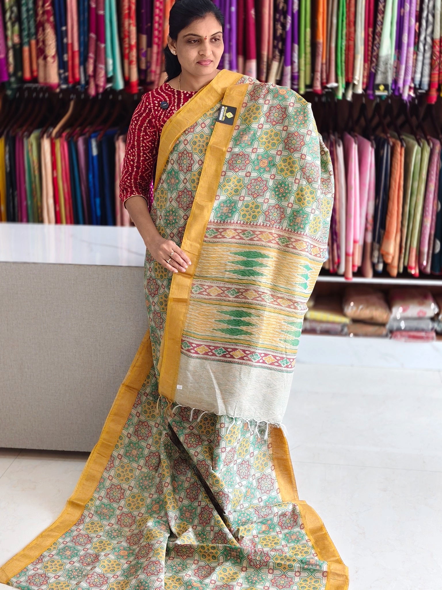 Jute Cotton saree