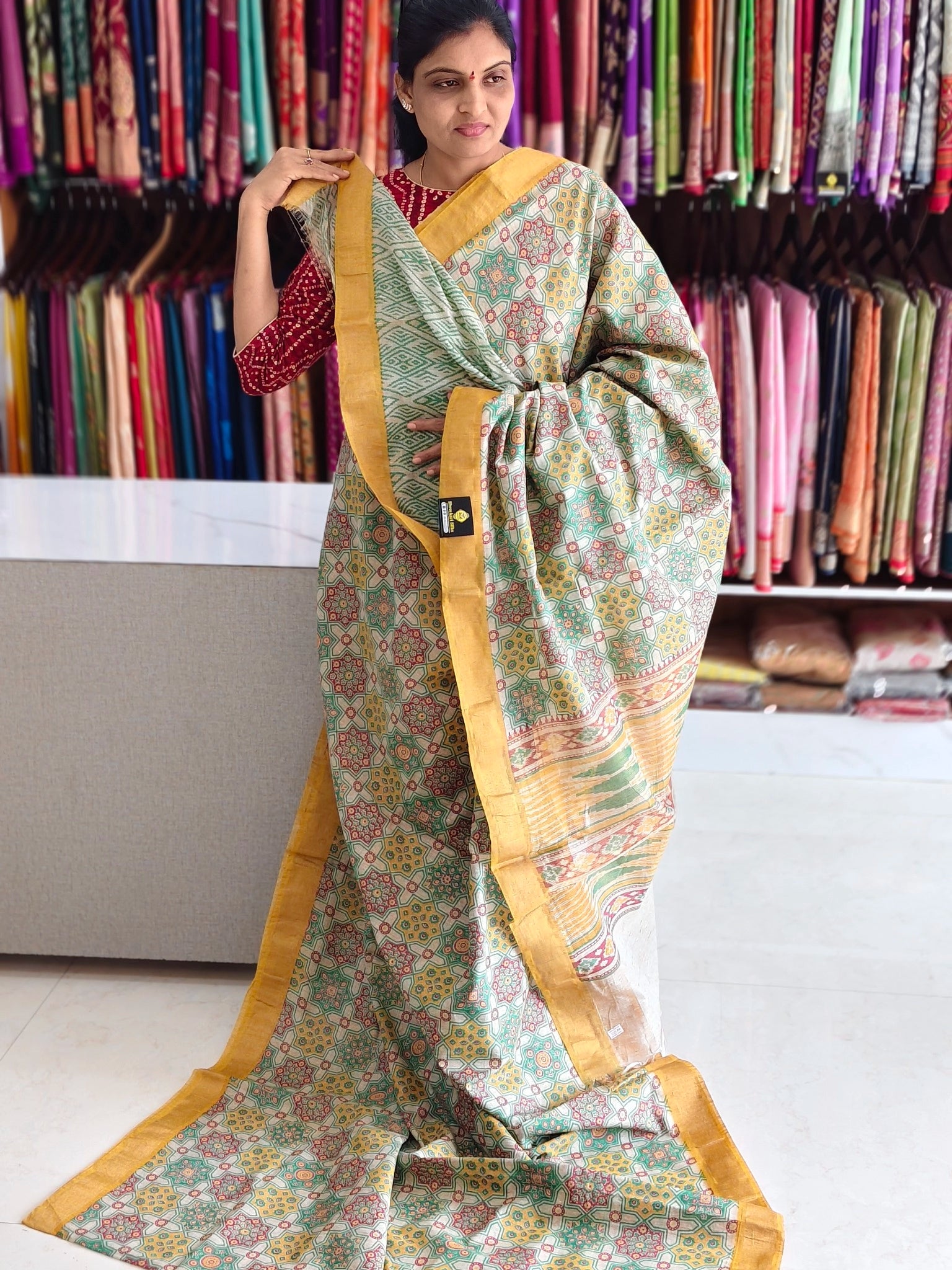 Jute Cotton saree