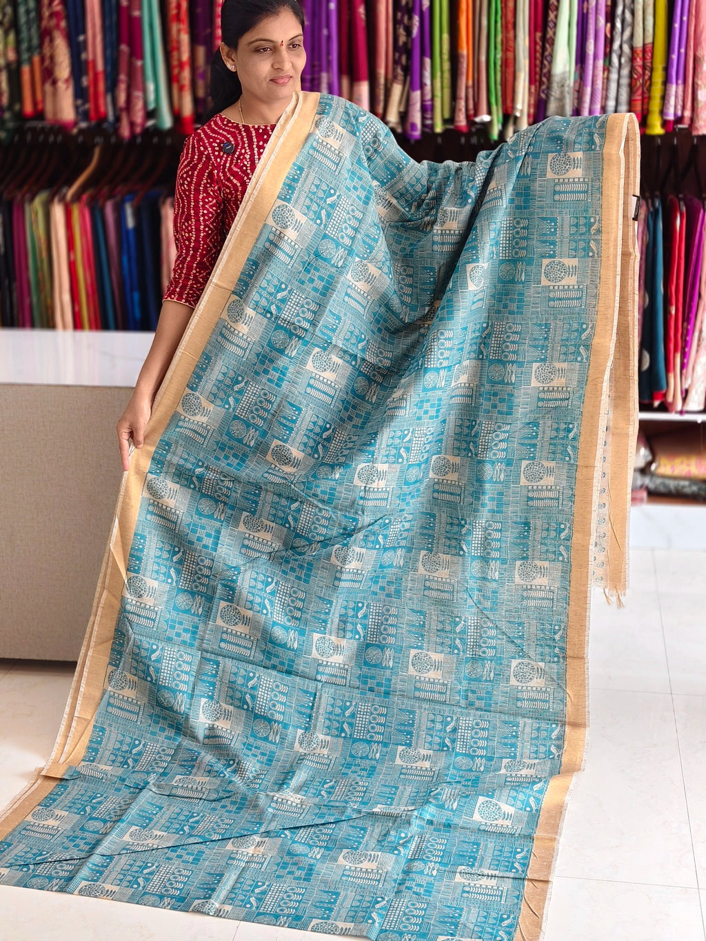 Jute Cotton saree