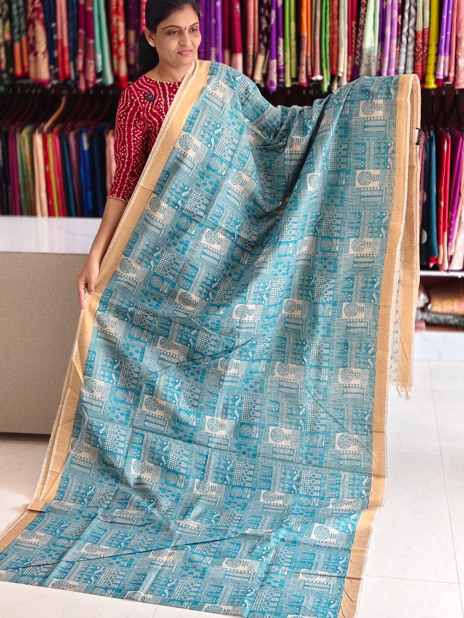 Jute Cotton saree