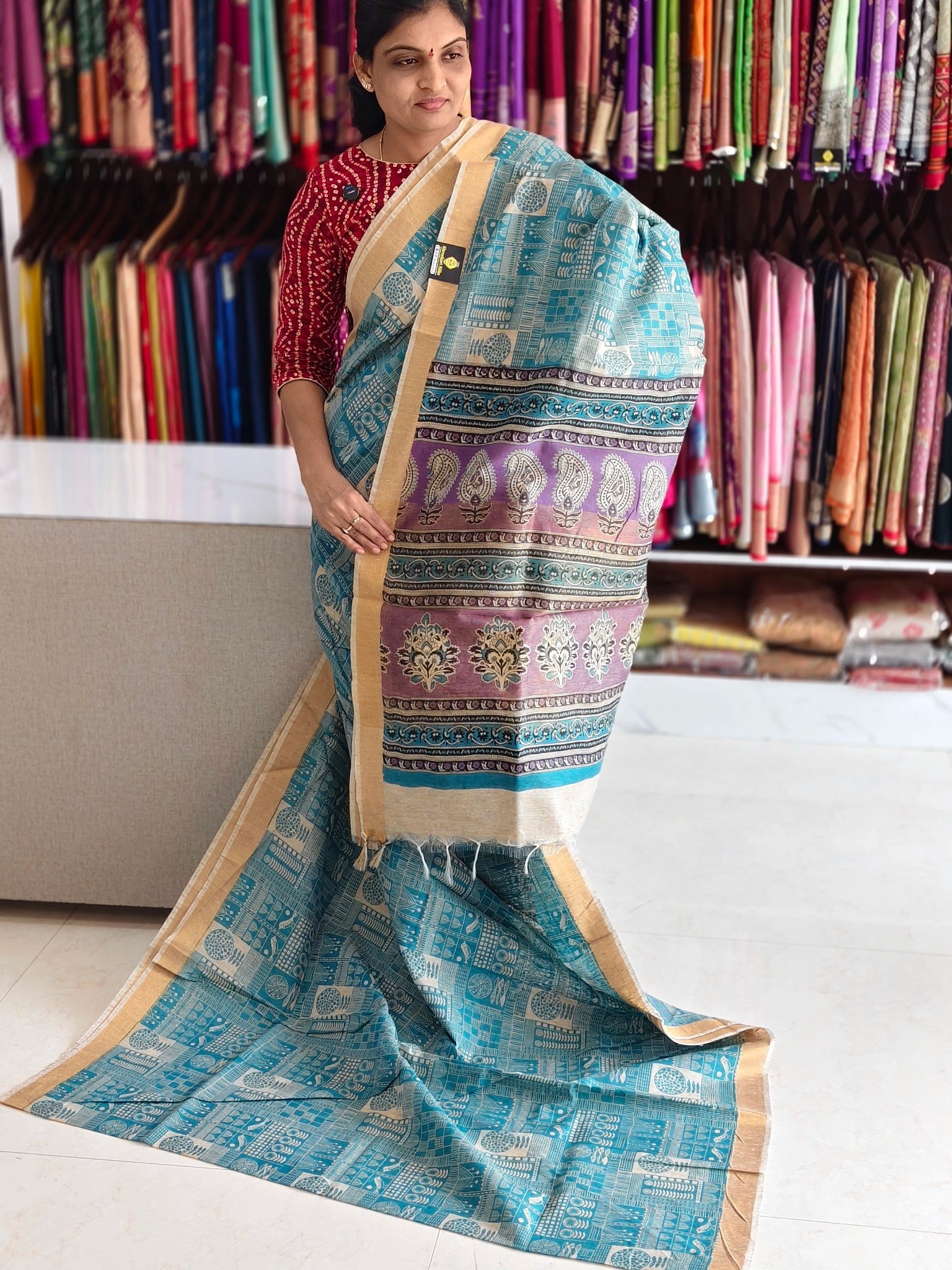 Jute Cotton saree