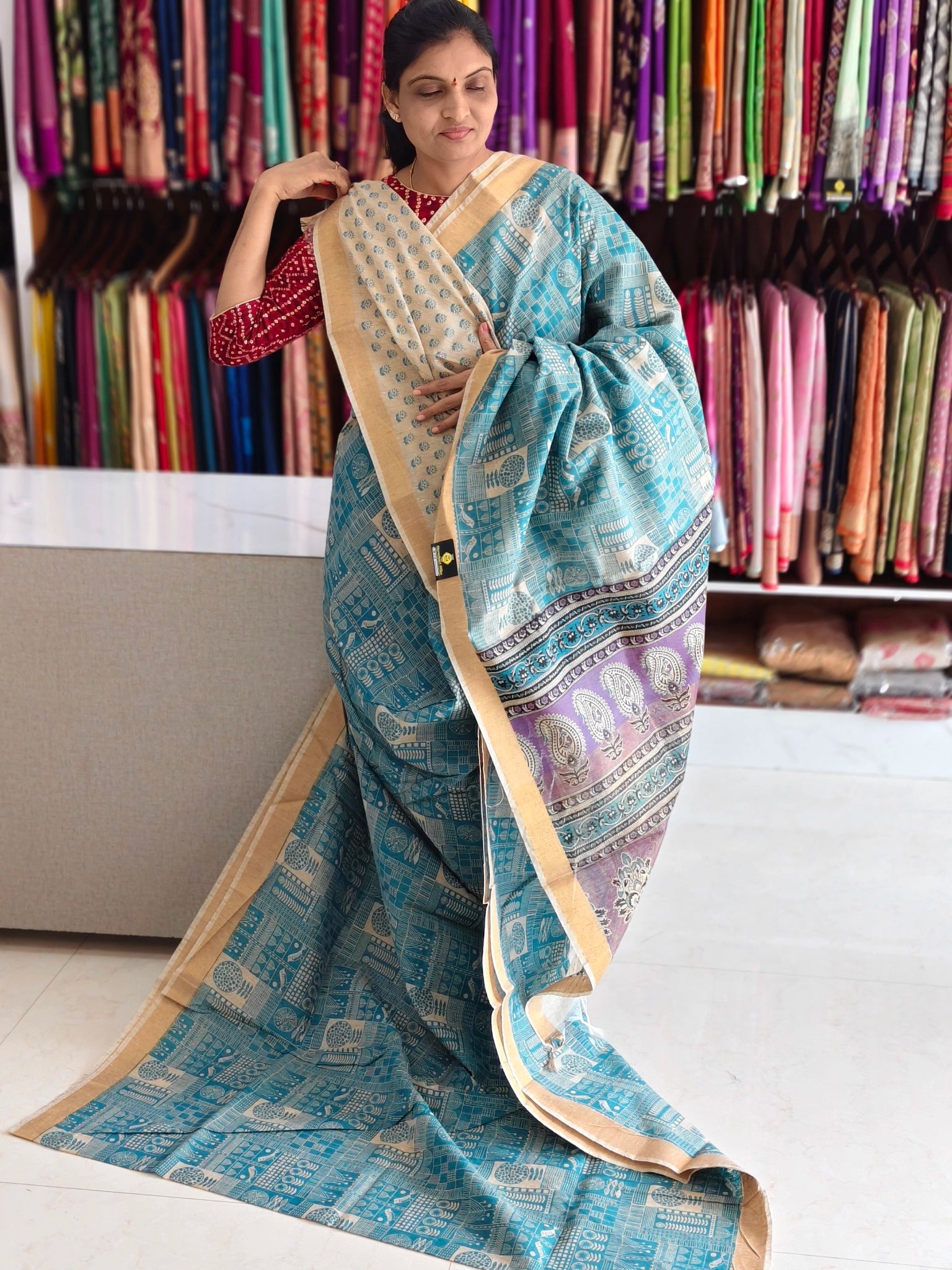 Jute Cotton saree