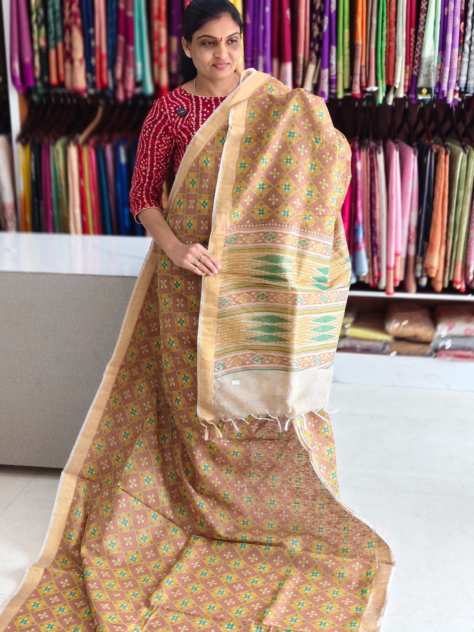 Jute Cotton saree