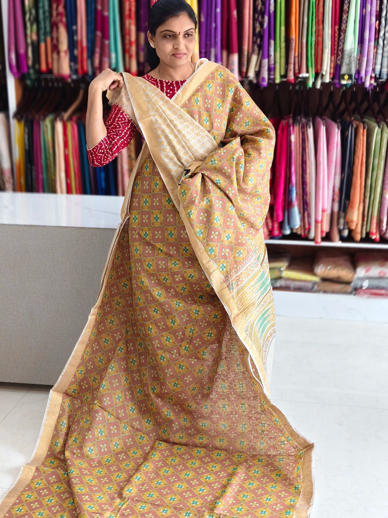 Jute Cotton saree