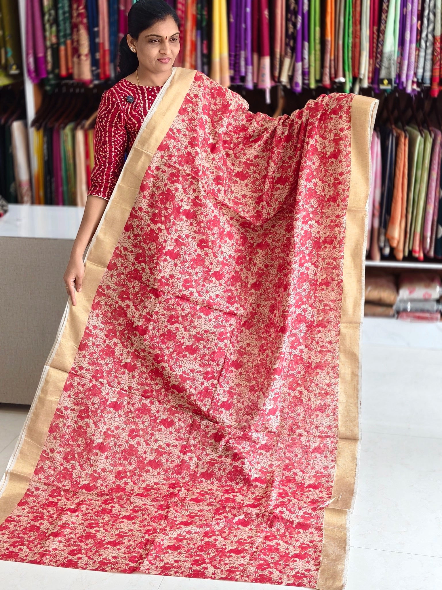 Jute Cotton saree