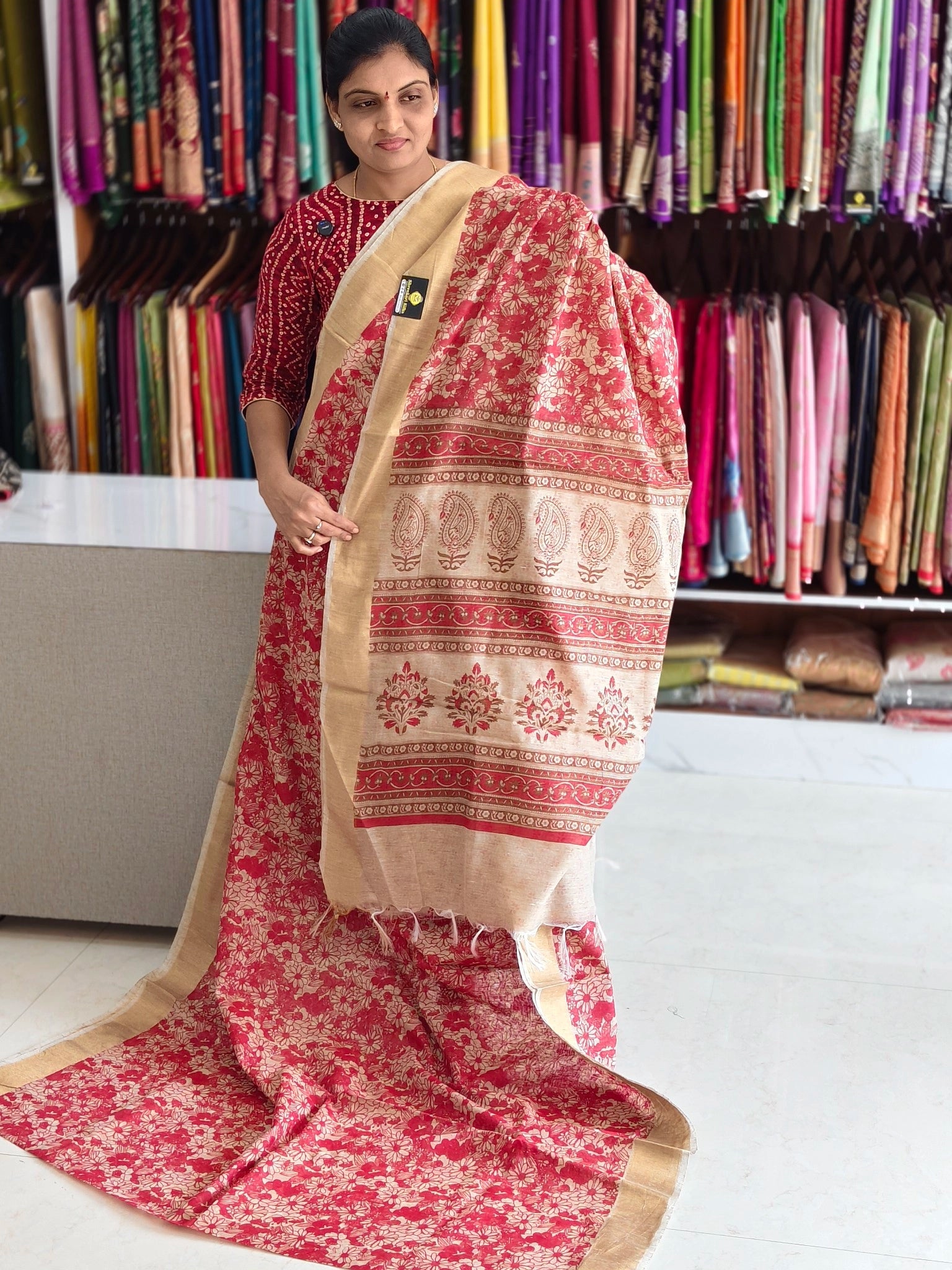 Jute Cotton saree