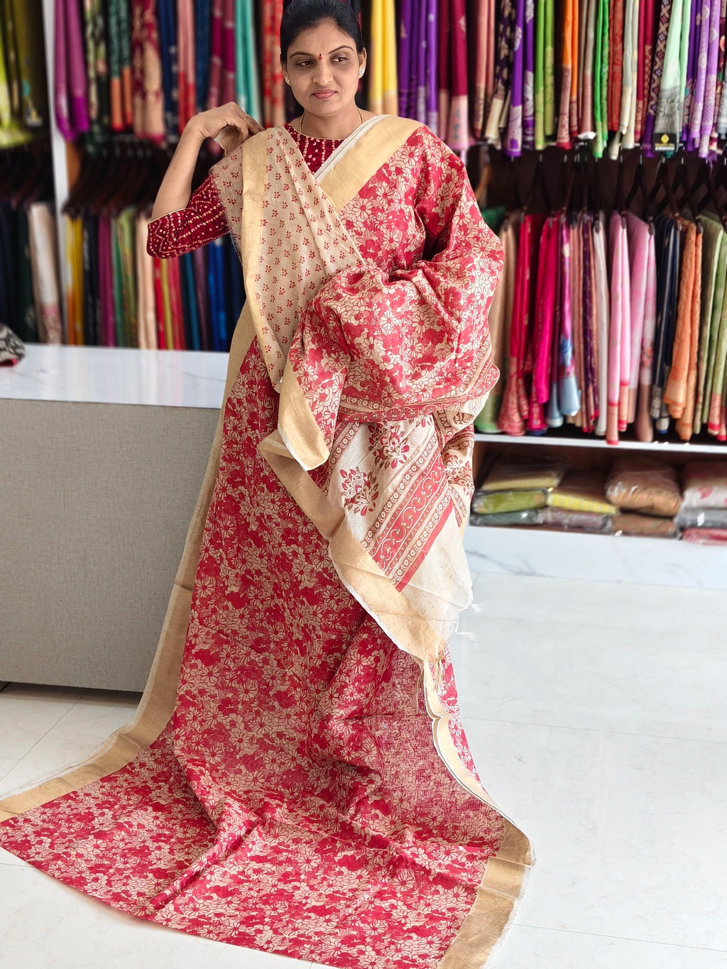 Jute Cotton saree
