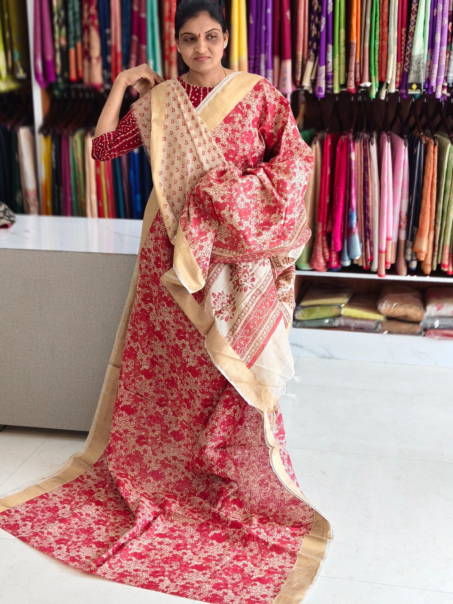 Jute Cotton saree