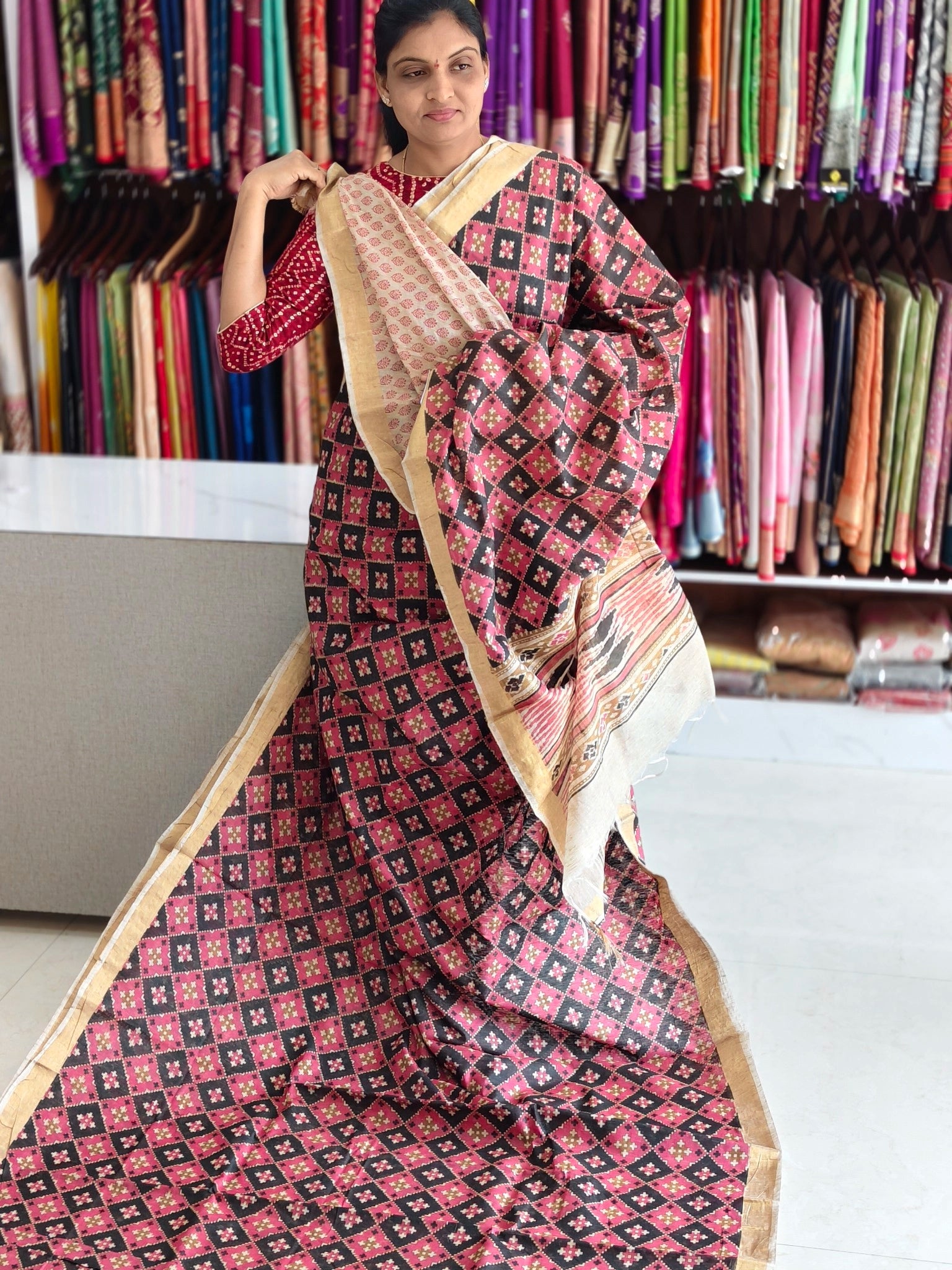 Jute Cotton saree
