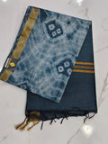 Kolkatha Shibori print with soft cloth saree
