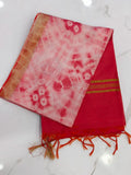 Kolkatha Shibori print with soft cloth saree