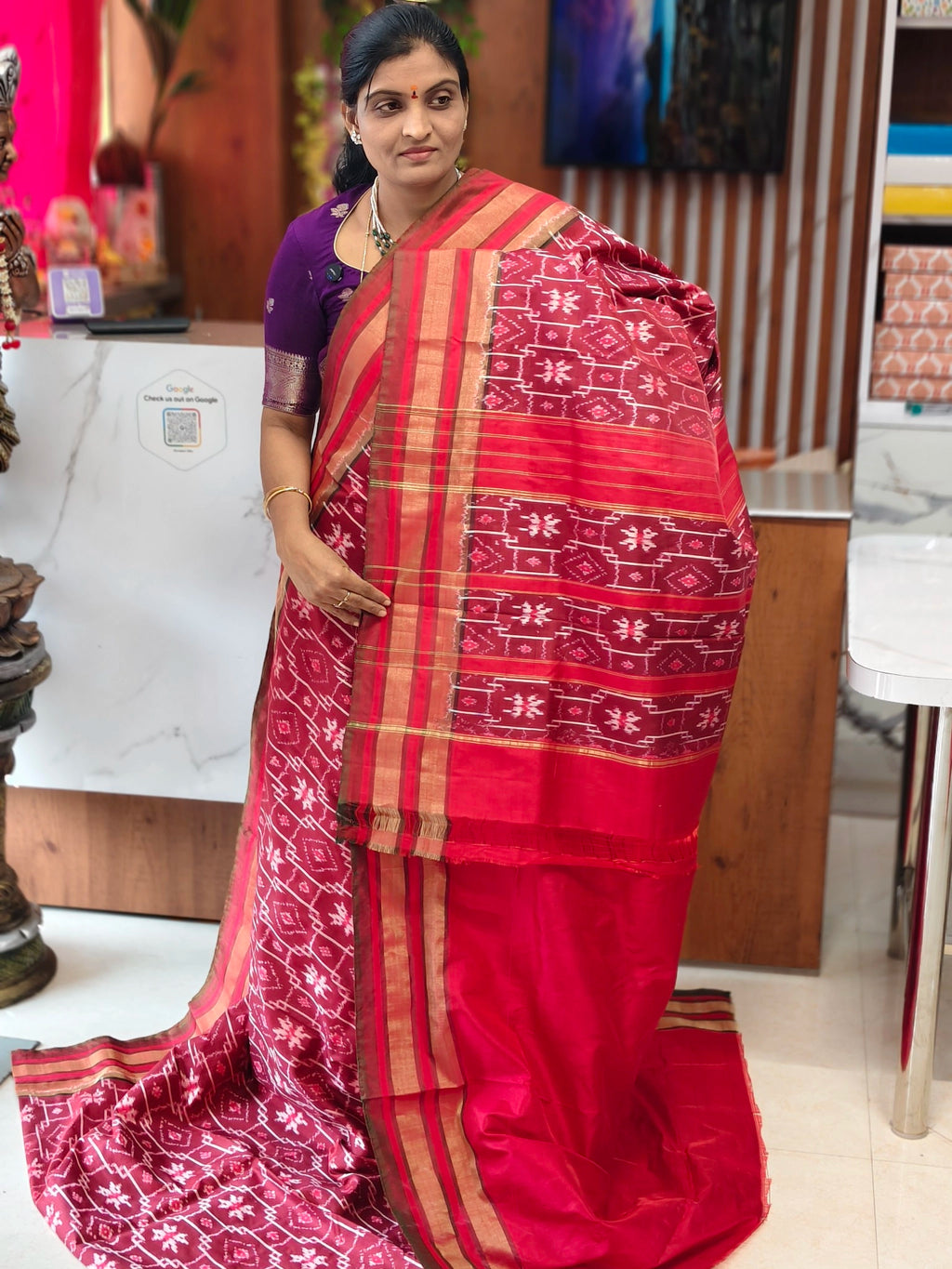Combodian ikkat patola saree