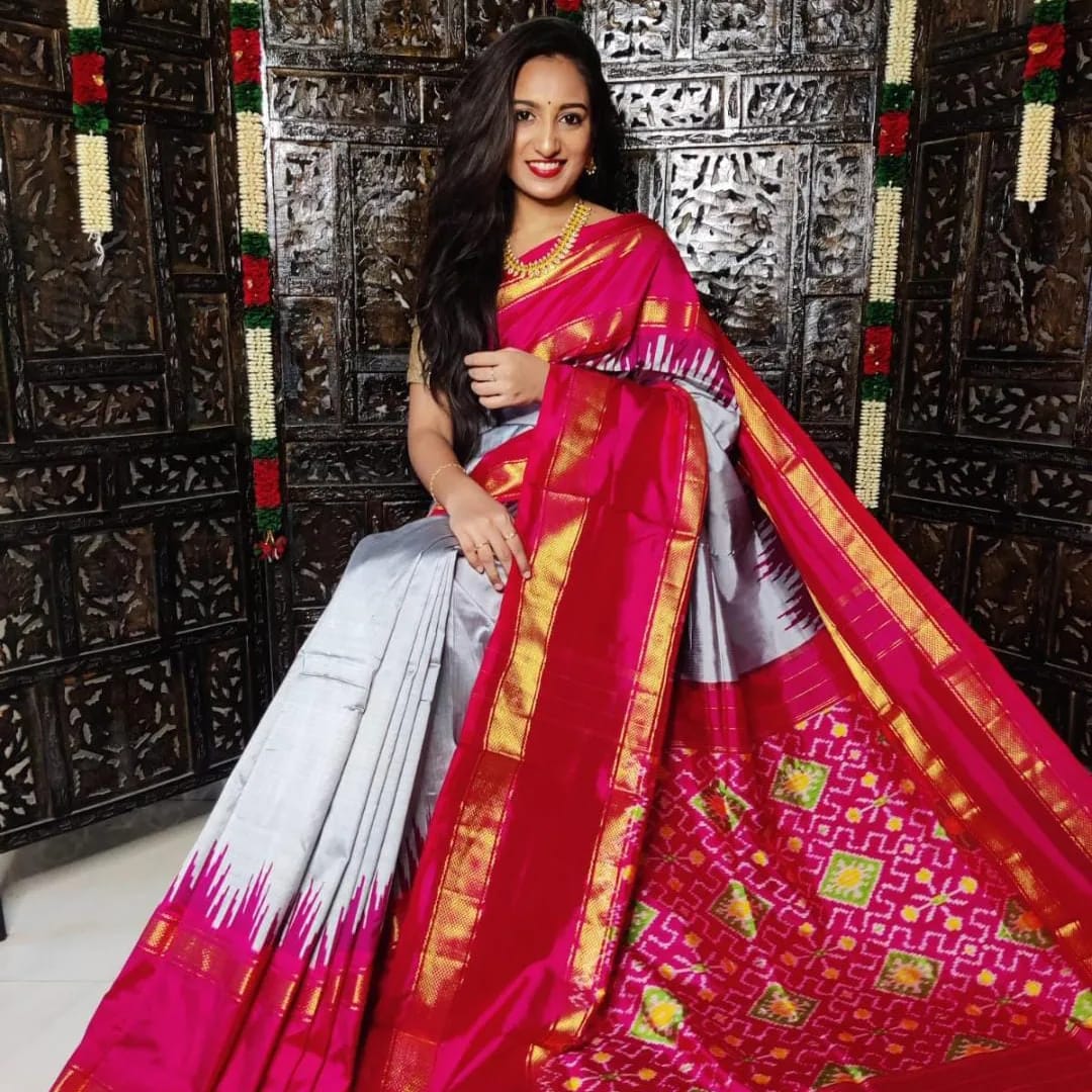 Pochampally pure ikkat silk saree