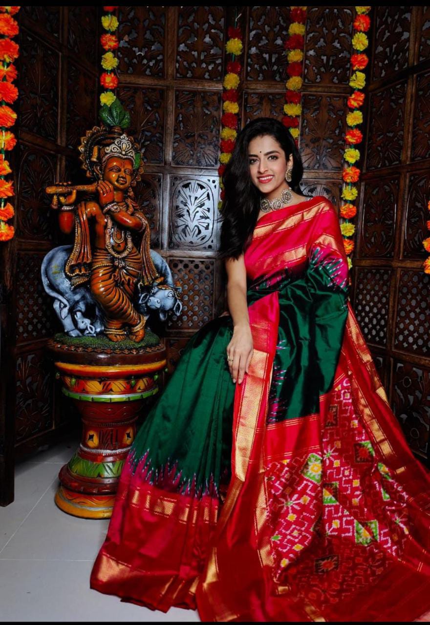 Pochampally pure ikkat silk saree