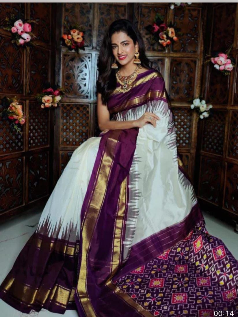Pochampally pure ikkat silk saree